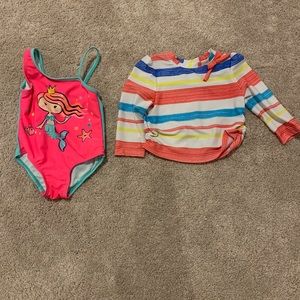 Baby Girl 12mo Swim Suit Bundle